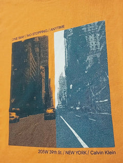 Camiseta Calvin Klein Jeans Masculina Street View Amarela