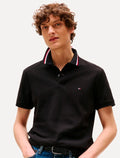 Polo Tommy Hilfiger Masculina Regular Fit Collar Preto