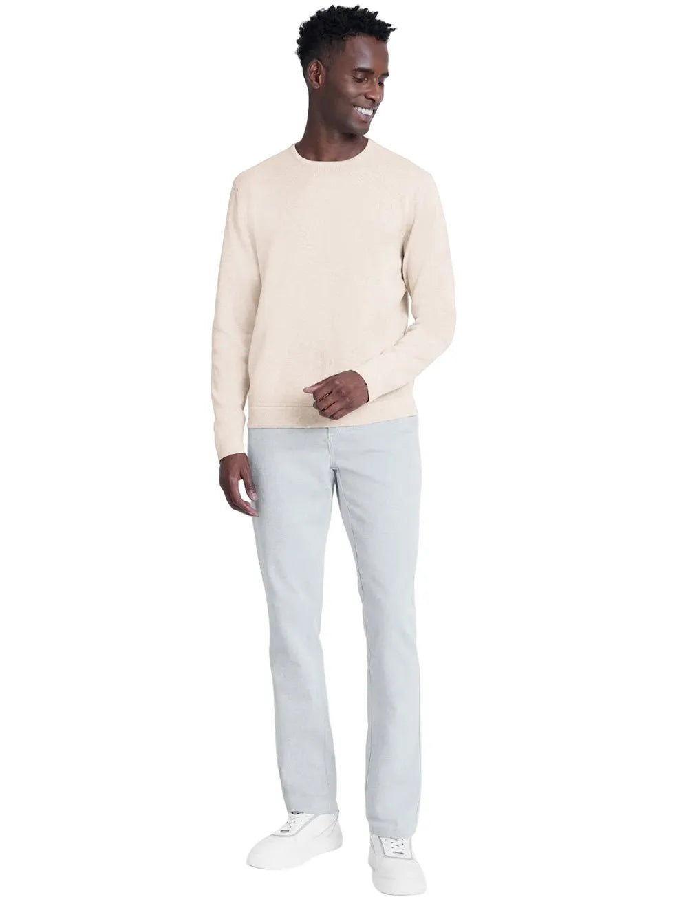 Suéter Aramis Masculino Tricot Crewneck Areia