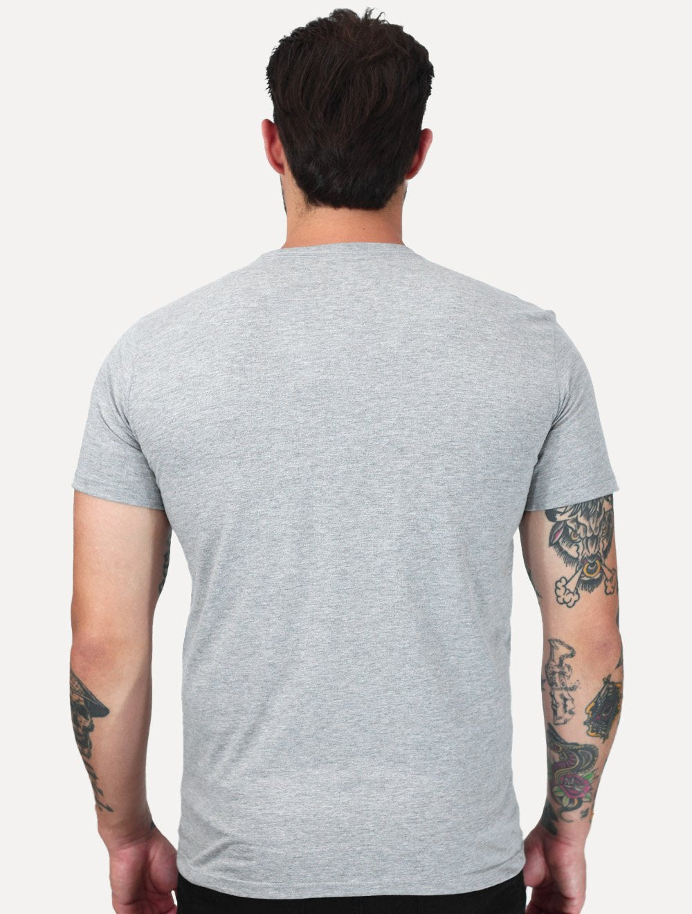 Kit Camisetas Aramis | Masculina Basic Lisa Cinza Grafite/Cinza Mescla