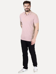 Polo Aramis Masculina Basic Piquet Mono Rosa Claro
