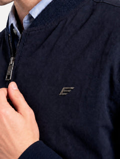 Jaqueta Ellus Masculina Tech Bomber Pin Point Azul Marinho
