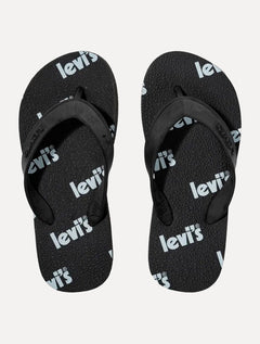 Chinelo Levis Printed Mono Logo Preto
