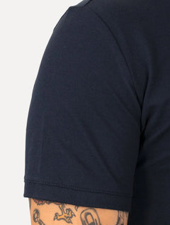 Polo Tommy Jeans Masculina Regular Corp Chest Azul Marinho