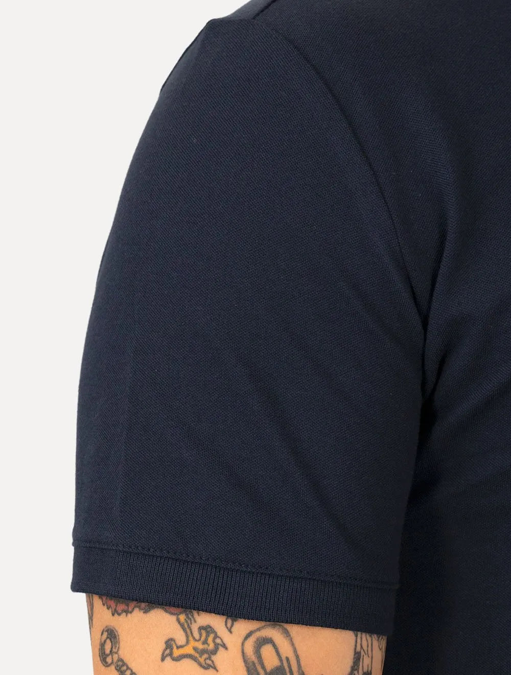 Polo Tommy Jeans Masculina Regular Corp Chest Azul Marinho