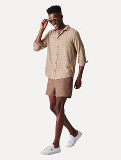 Camisa Reserva Masculina Flanela Xadrez Athletic Camp Cáqui