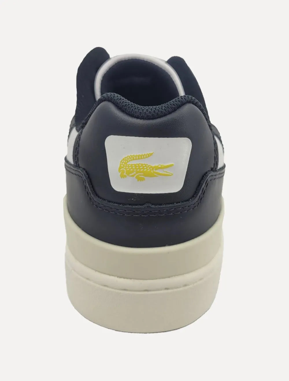 Tênis Lacoste Masculino T-Clip Leather Colour Contrast Trainers Branco/Preto