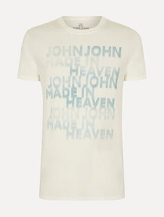 Camiseta John John Masculina Slim Fit Downtown Off White