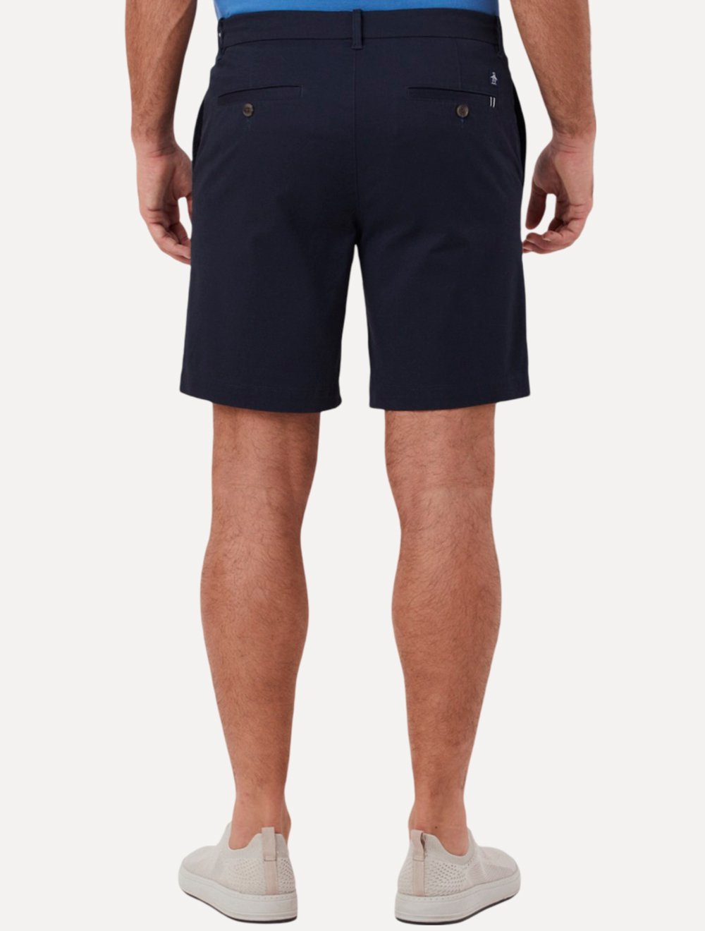 Bermuda Original Penguin Masculina Slim Sarja Chino Button Azul Marinho