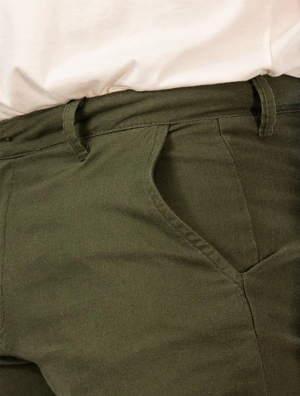 Bermuda Ralph Lauren Masculino Linho Red Icon Verde Militar