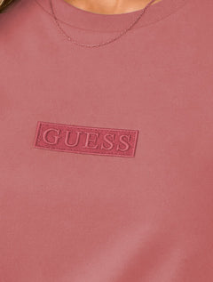 Camiseta Guess Feminina Patch Small Logo Rosa
