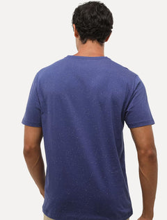 Camiseta Dudalina Masculina Regular Botonê Detail Azul Marinho