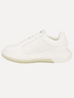 Tênis Empório Armani Masculino Logo Águia Metálico Branco