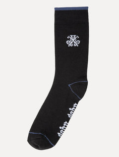 Meia John John Logo Preta