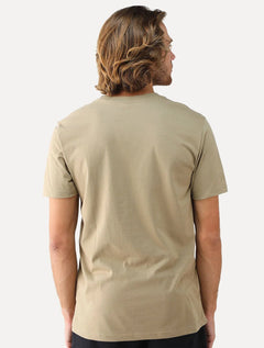 Camiseta John John Masculina Regular Logo Shadow Repeat Cáqui