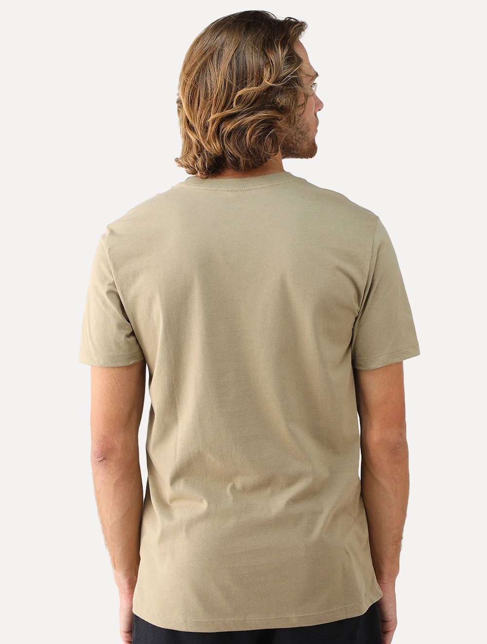 Camiseta John John Masculina Regular Logo Shadow Repeat Cáqui