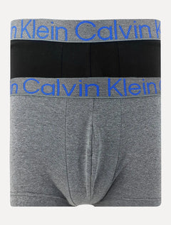 Cueca Calvin Klein Low Rise Trunk Preta/Cinza Pack 2UN