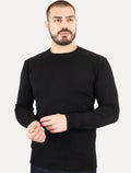 Suéter Masculino Crewneck Tricot Liso Preto