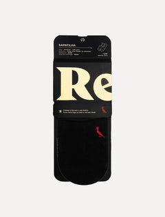 Meia Reserva Masculina Invisível Pica-Pau Bordado Preta