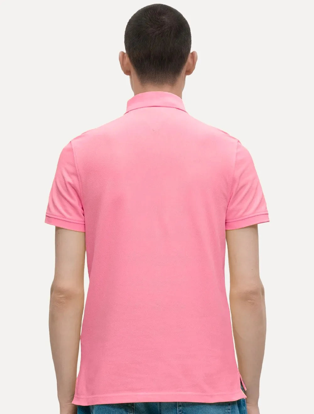 Polo Tommy Hilfiger Masculina Regular Piquet 1985 Rosa