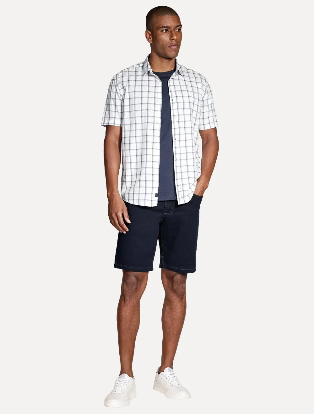 Bermuda Aramis Jeans Masculina Dark Blue Azul Escuro