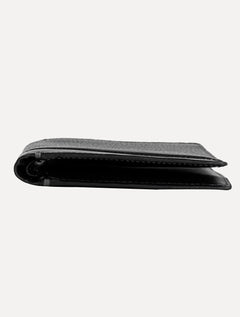 Carteira Calvin Klein Couro Horizontal Logo Floater Recorte Preta