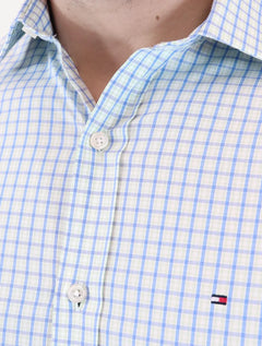 Camisa Tommy Hilfiger Masculina Regular Wrinkle Free Verde Claro