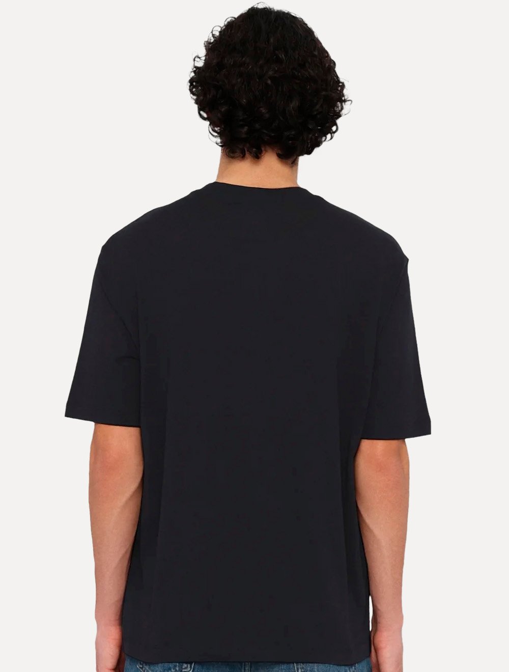 Camiseta Armani Exchange Masculina Regular Fit Small Logo Icon Azul Escuro