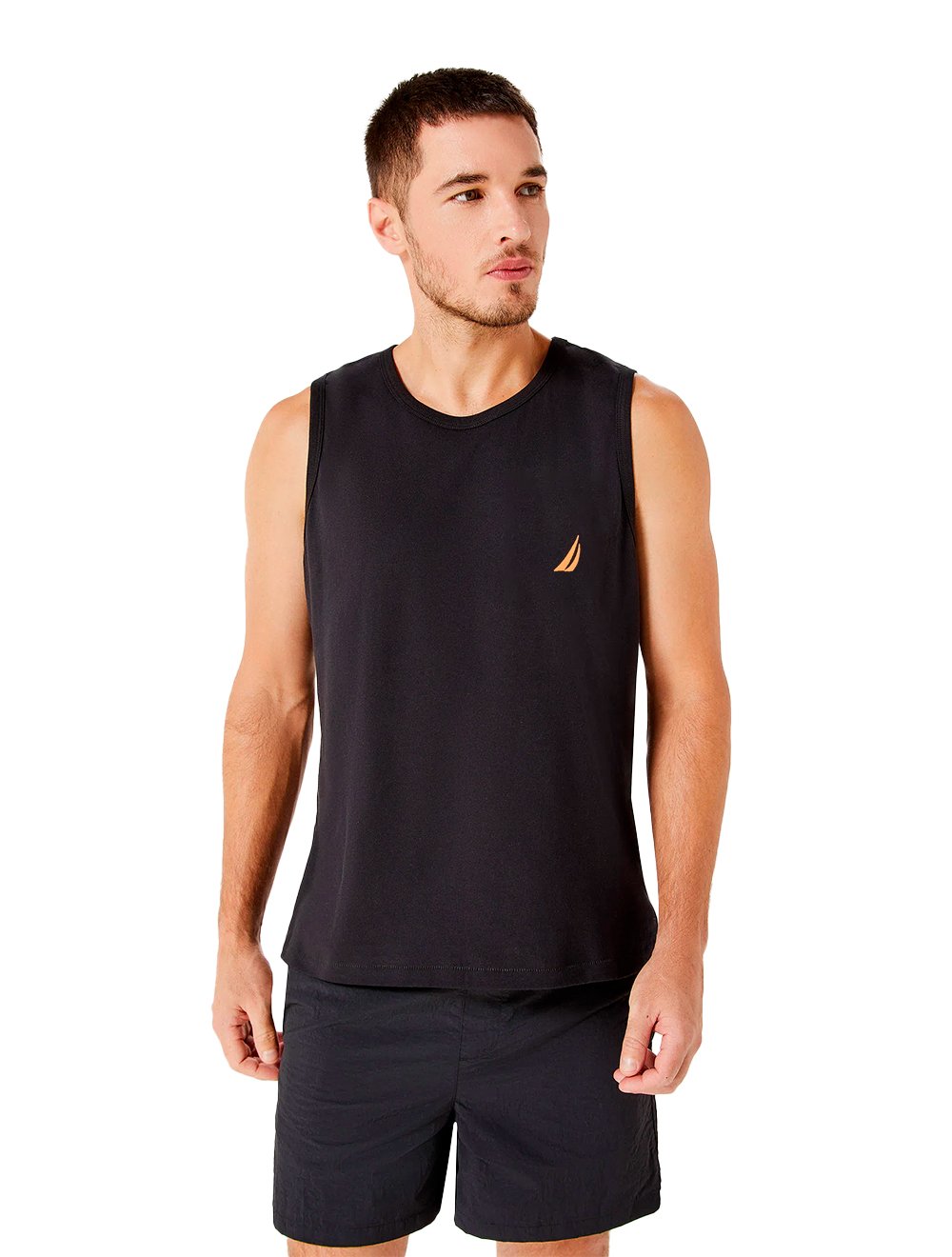 Regata Nautica Masculina Orange Icon Preta