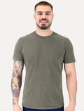 Camiseta Aramis Masculina Regular Piquet Bordado Verde Militar