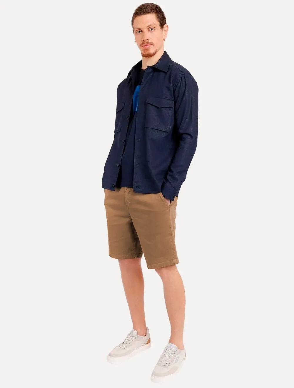 Bermuda Aramis Masculina Chino Cotton Sarja Cáqui