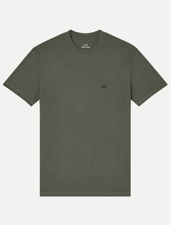 Camiseta Armani Exchange Masculina Regular Embroidery AX Logo Verde Musgo