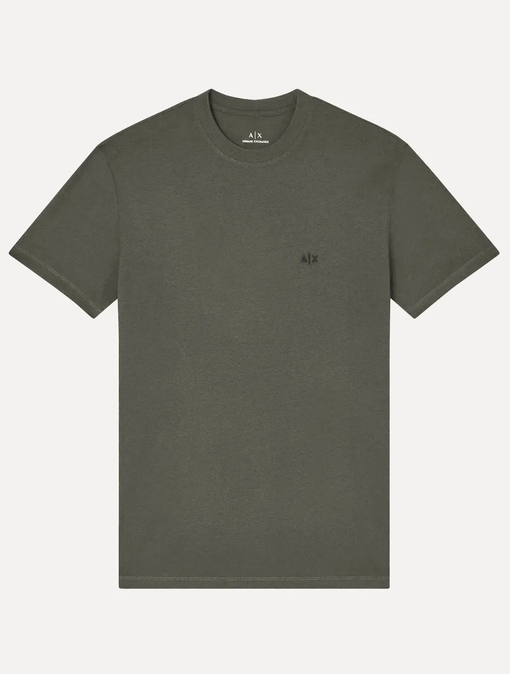 Camiseta Armani Exchange Masculina Regular Embroidery AX Logo Verde Musgo