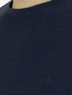 Camiseta Aramis Masculina Regular Textura Ottoman Azul Marinho