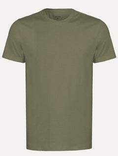 Camiseta Aramis Masculina Basic Lisa Mono Logo Verde Musgo