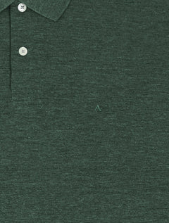 Polo Aramis Masculina Piquet Basic Mescla Mono Logo Verde Intenso