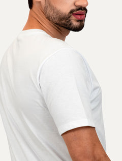 Camiseta John John Masculina Regular Embossed White Branca