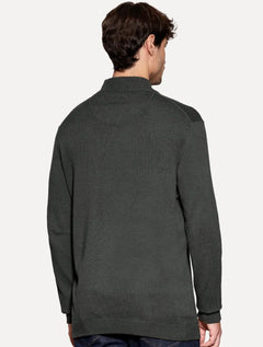 Blusa Aramis Masculina Tricot Gola Alta Half Zip Surton Grafite