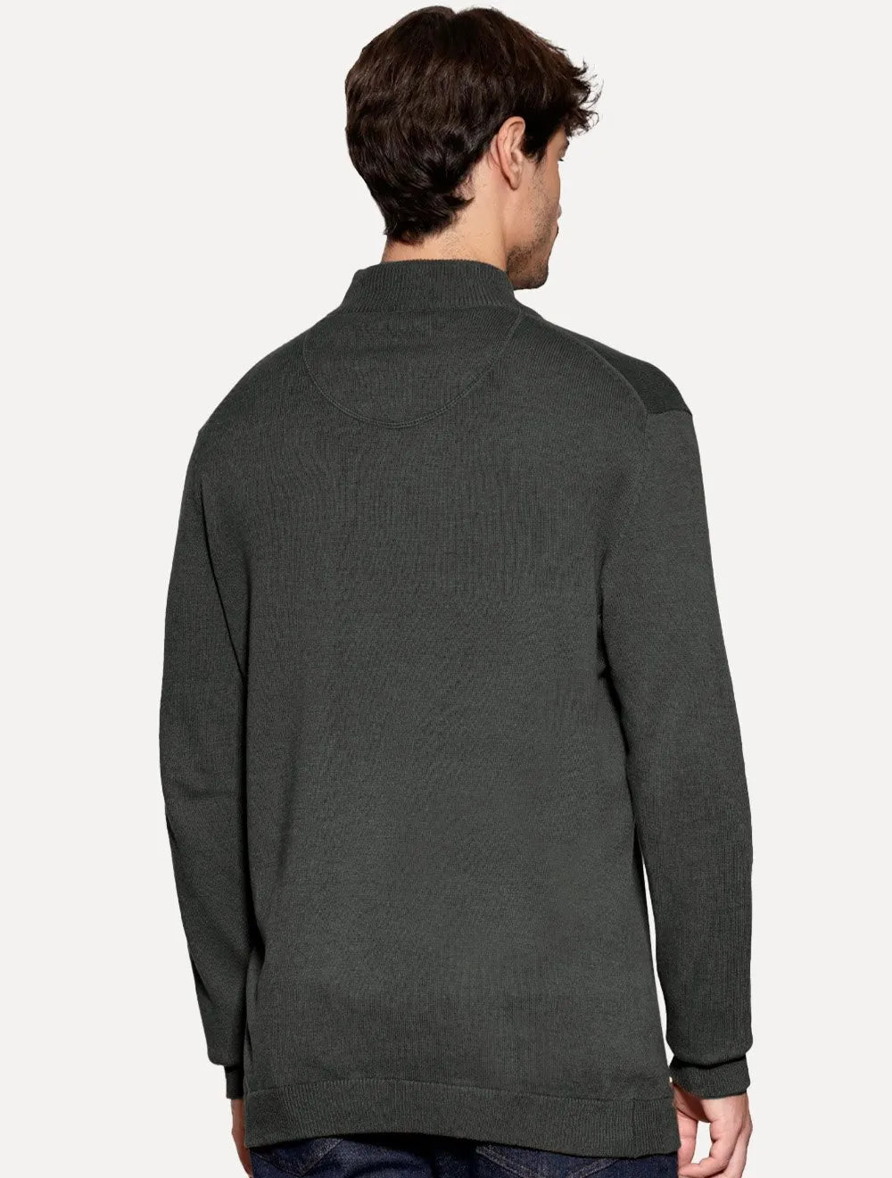 Blusa Aramis Masculina Tricot Gola Alta Half Zip Surton Grafite