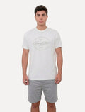 Camiseta King & Joe Masculina Signature Circle Estd 2013 Off White