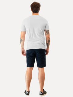 Camiseta Guess Masculina Small Silk Logo Cinza Claro