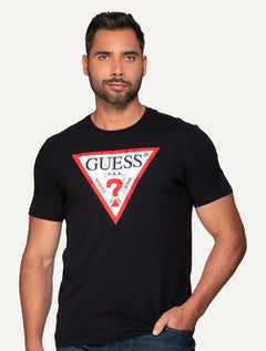 Camiseta Guess Masculina Grunge Logo Print Preta