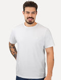 Camiseta Dudalina Masculina Textura Mono Logo Branca