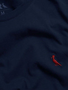 Camiseta Reserva Masculina Slim Algodão Peruano Azul Marinho