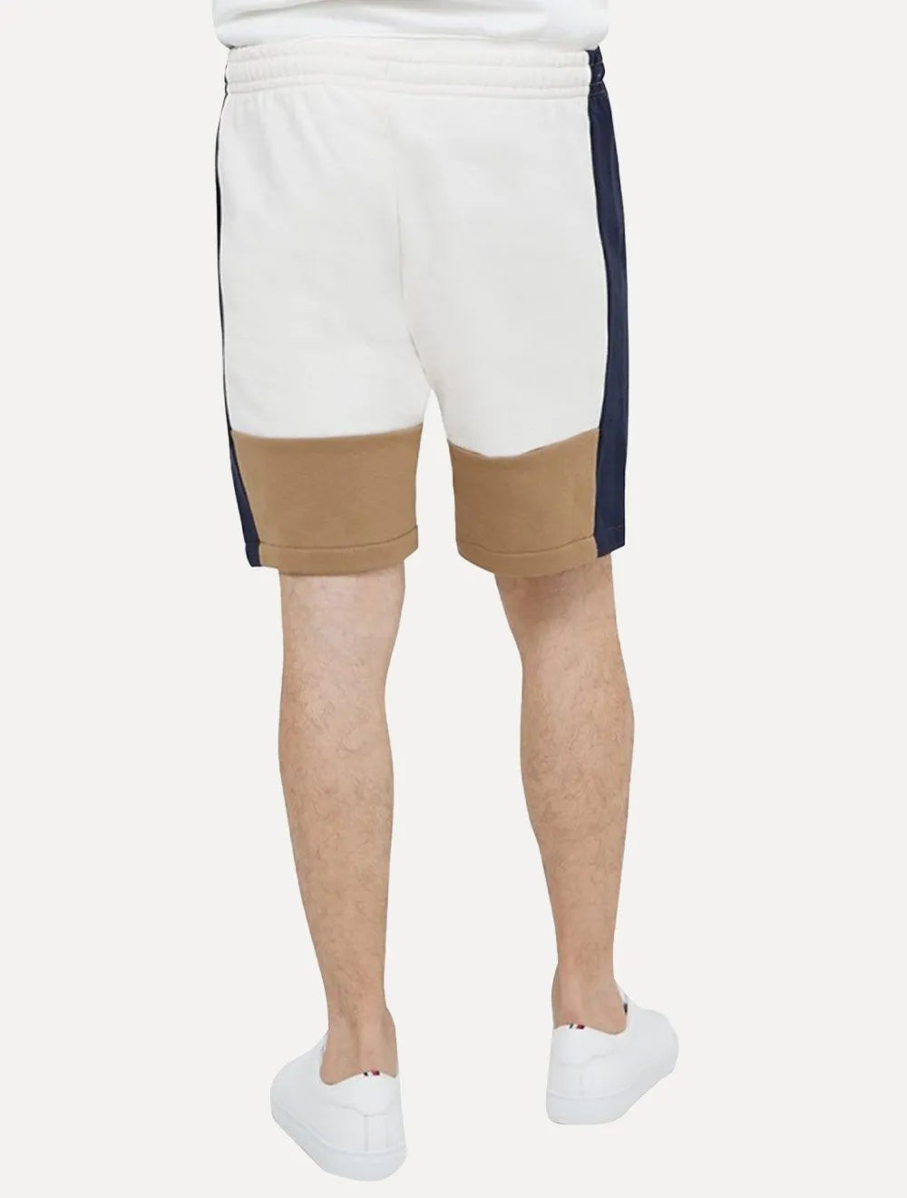 Bermuda Lacoste Masculina Moletom Fleece Lateral Sash Off-White