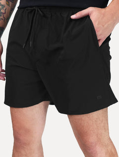 Short King & Joe Masculina Nylon Flex Ripstop Preto
