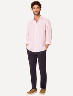 Camisa Dudalina Masculina Slim Tricoline Lisa Rosa