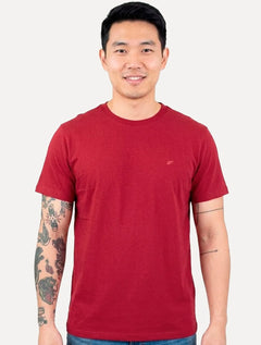 Camiseta Ellus Masculina Cotton Fine Easa Duocolor Vermelha