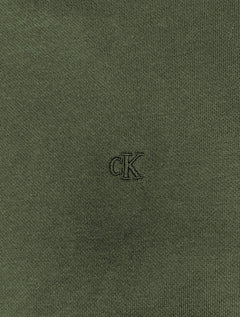 Calça Calvin Klein Jeans Masculina Moletom CK Bordado Verde Militar