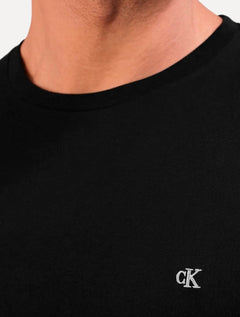 Camiseta Calvin Klein Masculina Meia Malha CK Signature Preta